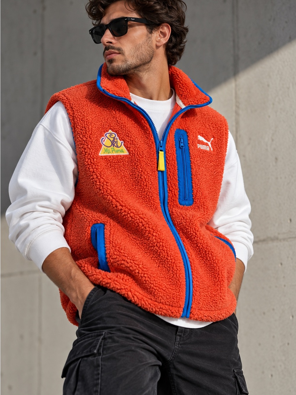 PUMA The NeverWorn II Sherpa Vest Men XXL Fall Foliage